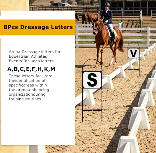 8Pcs Metal Dressage Arena Letters Set for Equestrian Training & Events