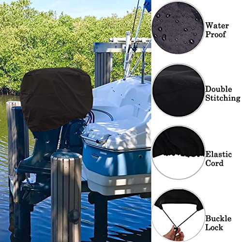 Heavy Duty Waterproof Outboard Motor Cover Up to 15HP - Thick Polyester Fabric