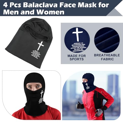 Cross Full Face Ski Mask Balaclava for Winter Sports - Shyyween 4 Pack