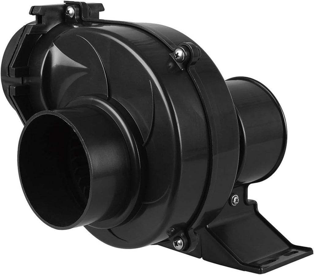 Seaflo In-Line Bilge Air Blower - 130CFM Marine Ventilation | 12V, 2.5AMP, Black