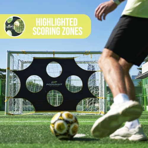 12x6ft Portable Soccer Goal Net with 10 Scoring Zones - Backyard Training Equipment