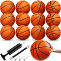 12 Pack Heavy Duty Rubber Basketballs 29.5 Inch Size 7 with Air Pump