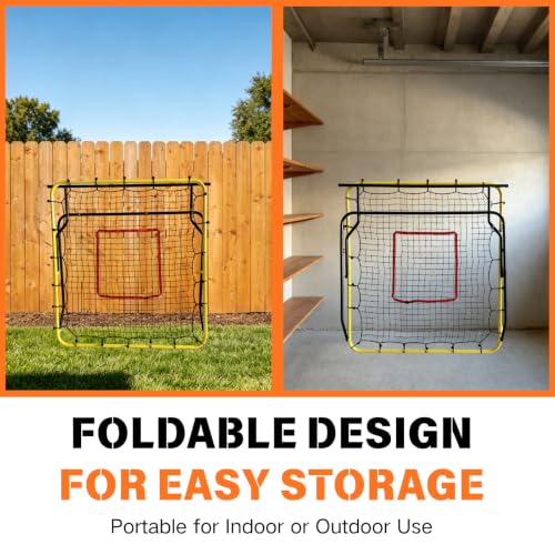 Baseball Rebounder Net - Adjustable Fielding Trainer for Baseball & Softball Practice