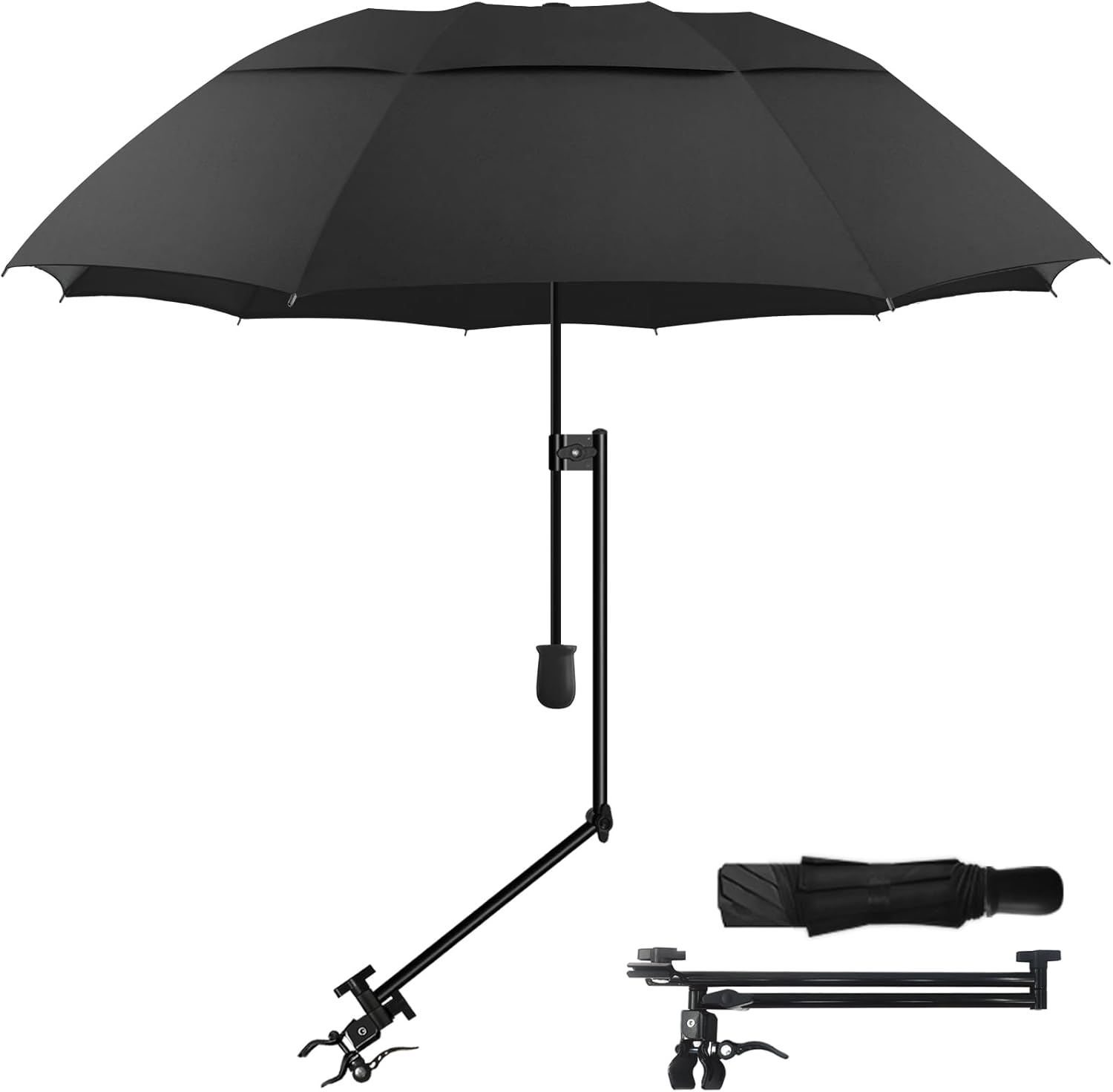 Patio Umbrellas | UPF 50+ 360° Adjustable Shade Umbrella - Versatile Beach & Outdoor Use