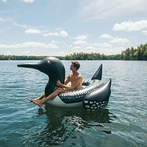 Giant Pool Float for Adults 7x6 ft Durable Loon Design Lounger