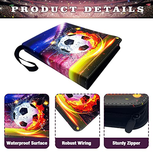 Soccer Card Binder with 9 Pockets & Removable Sleeves - Holds 900 Cards