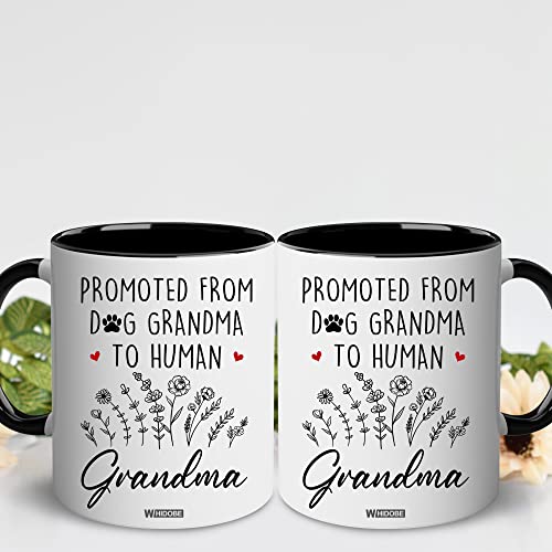 Grandma Gift Mug - Pregnancy Announcement for Grandma - Accent Black