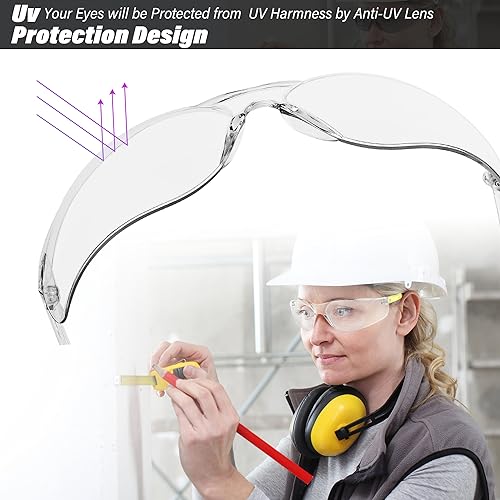 Bulk Safety Glasses for Men – ANSI Z87.1 Protective Eyewear, 30 Pairs – Clear/Gray Lenses, Salfboy