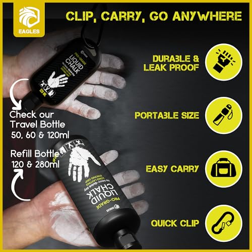 Pro Grade Liquid Chalk 120ml Mess-Free Sweat-Resistant Grip Enhancer