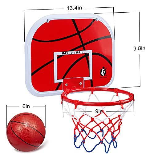 Indoor Basketball Hoop Set for Kids Adults - Wall Mount with 4 Balls - Set1