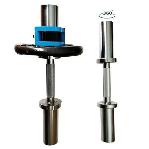 yuhqc Dumbbell Handles with 2 Pairs of collars clips, Olympic Loadable Dumbbell Bars, 16 Inch Dumbbells Bars for Home Gym, Weightlifting, Strength Training, Bodybuilding, Fitness (Chrome)