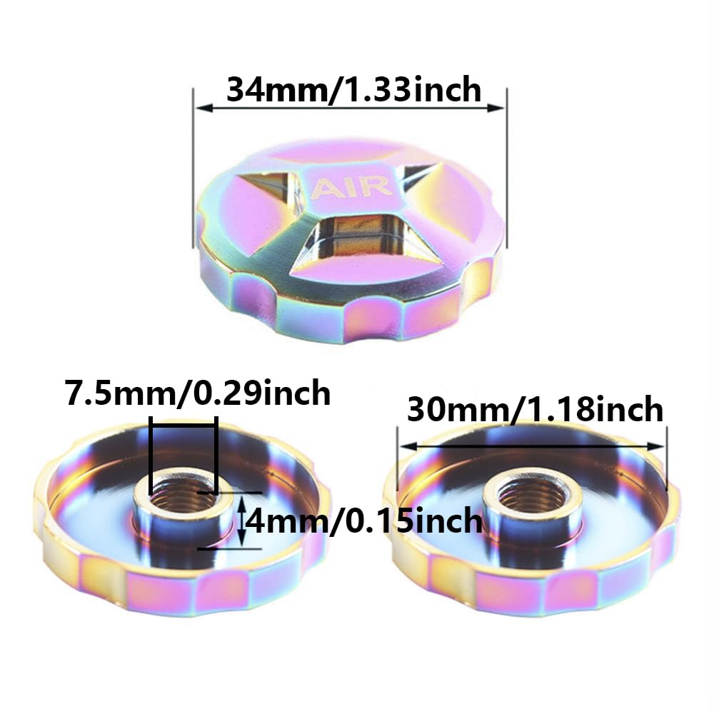 ZTZ CNC Aluminum Alloy Mountain Bike Fork Valve Cover, MTB Front Fork Cap Protector, Replacement Part Accessory for Bike Upgrades (Purper)