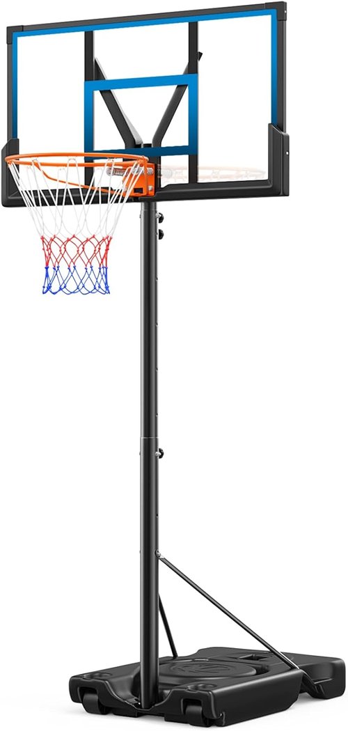 46" Portable Basketball Hoop by [Brand Name] - Adjustable Goal with Solid Steel Rim & Extra-Large Base for All Ages