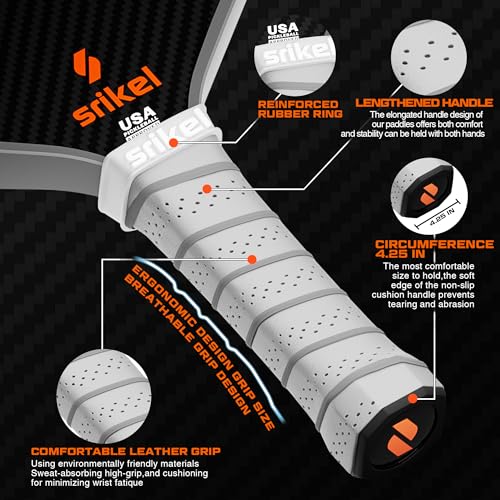 Pickleball Paddles Set - USAPA Approved T700 Carbon Fiber Rackets for 2 Players