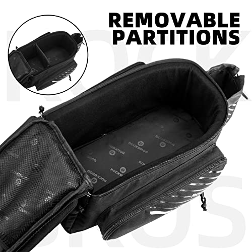Bike Rear Rack Bag 15L with Rain Cover - Waterproof Pannier for Cycling - Variation 2