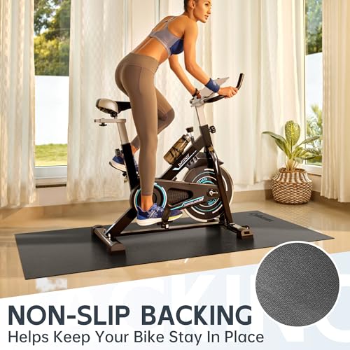 Cybstrax 90"L x 40"W x 0.2" Thick Exercise Equipment Mat for Bike, Treadmill, Yoga, Elliptical