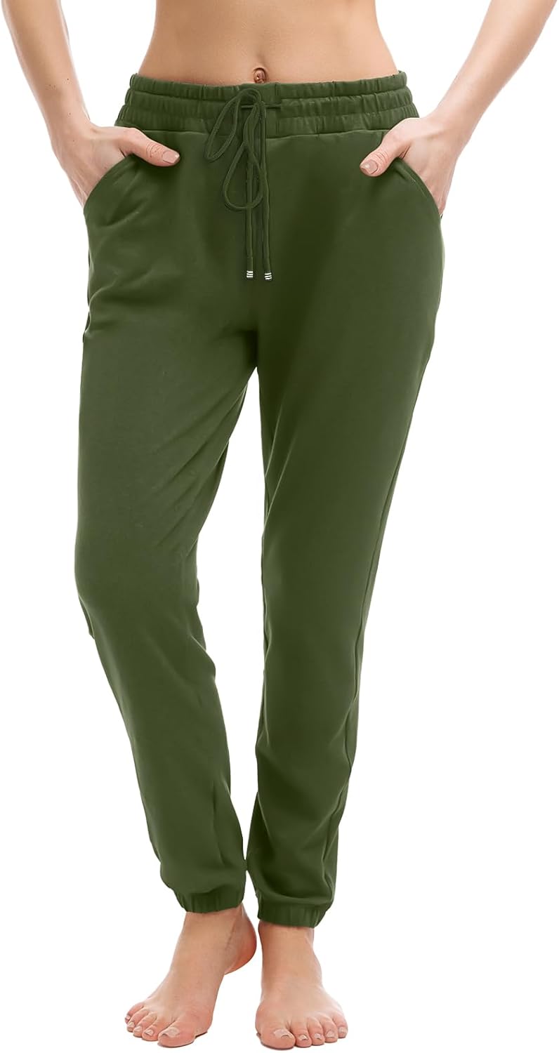 Walifrey Women's Joggers - Comfortable Drawstring Sweatpants with Pockets for Lounging & Gym
