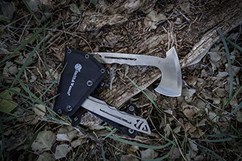 Smith & Wesson Bullseye Throwing Axe & Knife Set - Full Tang Stainless Steel, Protective Nylon Sheaths - Ultimate Throwing Combo