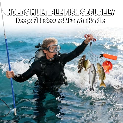 Hawaiian Sling Fishing Spear Set - Fiberglass Pole with 3 Tips, Fish Line Holder, Sharpening Files, Carry Bag – Variation SP-01