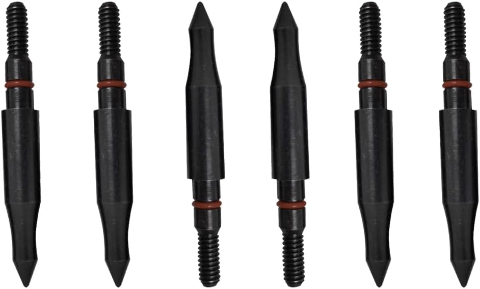 Skiennix Archery Field Points - Durable Steel Tips for Target Practice | 12-Pack (100/125/150/200 Grains)
