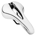 GORIX Bike Saddle Seat Comfortable Cushion with Rail Mountain Road Bicycle for Men and Women (GX-C19) (White×Black)