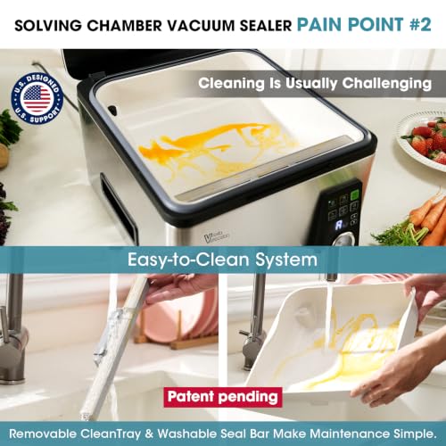 Vesta Precision 12-Inch Chamber Vacuum Sealer, 5.6 Qt Compact Automatic Food Sealer