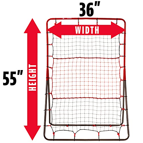 55-Inch Baseball Pitching Return Screen & Target for Youth Training - Black