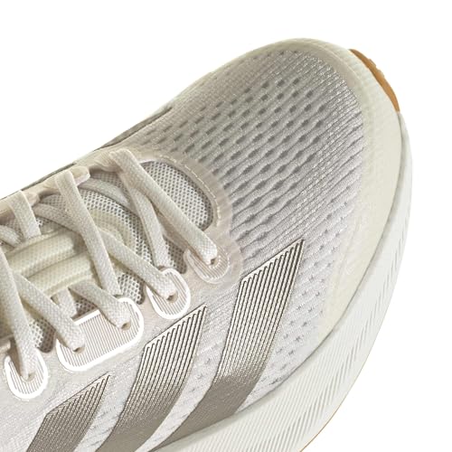 adidas Women’s Duramo Speed 2 Running Sneakers Chalk White/Cyber Metallic/Crystal Linen - Lightweight Breathable Athletic Shoes