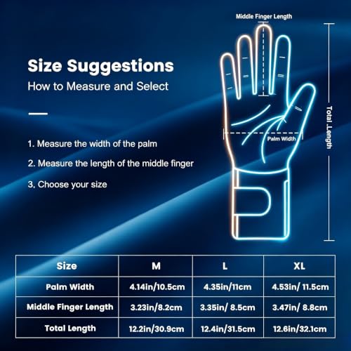 Heated Thermal Gloves for Men Women Large - Rechargeable Touchscreen Winter Gloves
