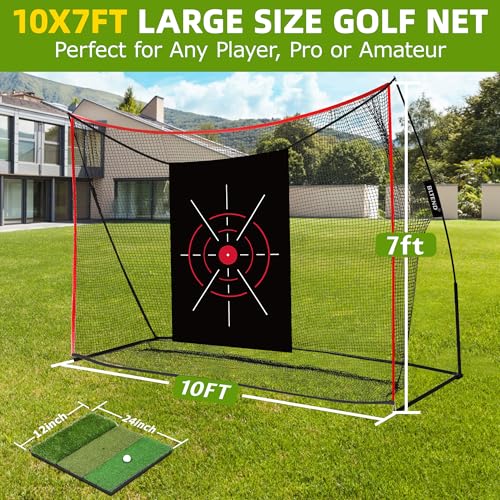 Golf Practice Net 10x7ft Heavy Duty Backyard Chipping & Driving Net with Bag - Variation of THIS listing
