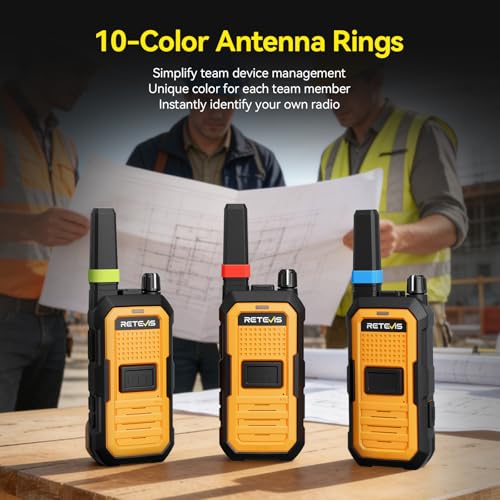 Retevis RB48A Waterproof Walkie Talkies with Dual Charger, Long Range, IP67 Adults