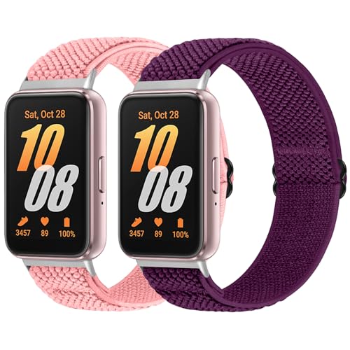 Elastic Nylon Bands for Samsung Galaxy Fit 3 - Pink & Purple Variations