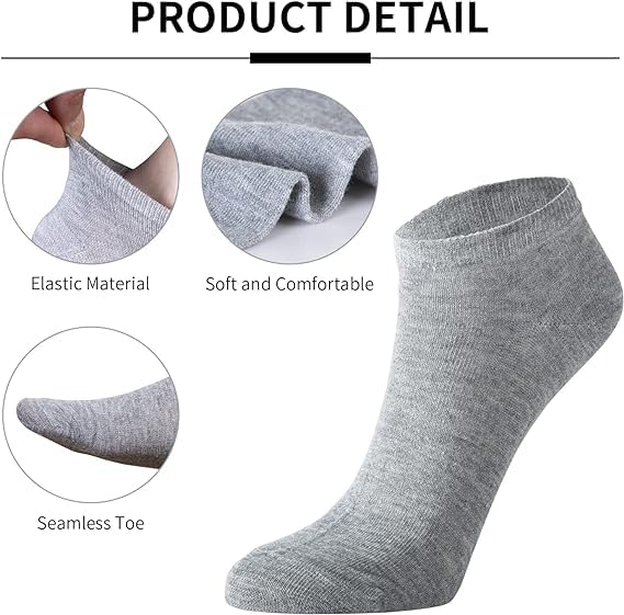 Men Women Unisex 300 Pairs Low Cut Ankle Socks Breathable Casual Athletic Socks Bulk Pack