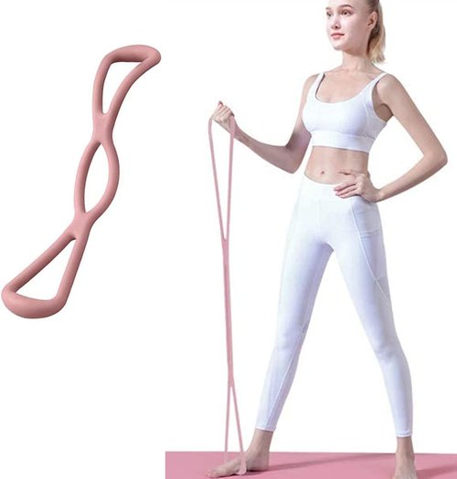 Figure 8 Resistance Band - Portable Elastic Fitness Chest Expander for Strength Training & Yoga