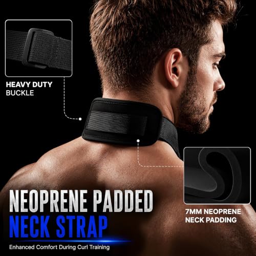 Arm Blaster Bicep Curl Isolator with Neoprene Padding - Adjustable Aluminum Arm Trainer, Blue
