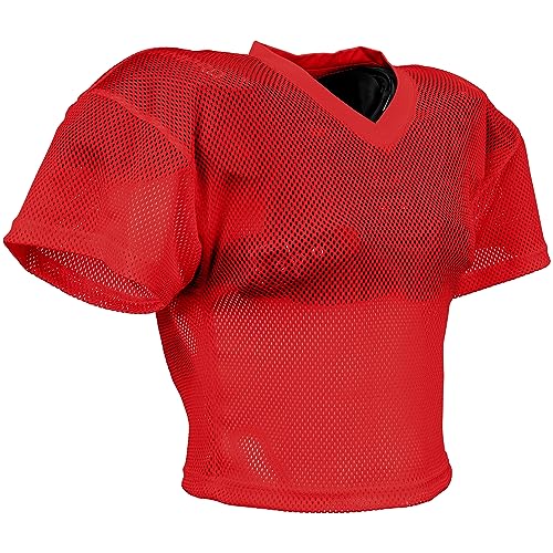 Men's Football Practice Jersey - Medium Scarlet, Breathable Mesh & Durable Fabric