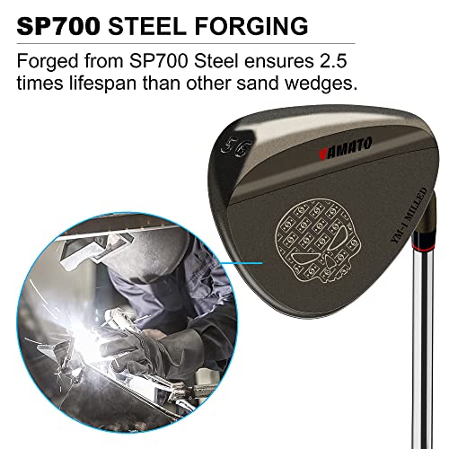 Yamato 52/56/60 Degree Golf Wedge Set - Tarnish Finish, 3-Piece Forged High Spin Wedges