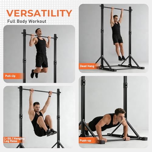 Big Freestanding Pull Up Bar Stand with Adjustable Height & Solid Lock System