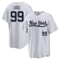 Men's Medium NYUONODAI Baseball Stitched T-Shirt - White, NY-1-99#