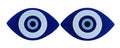 Evil Eye, Lucky Eye Vibration DAMPENER/Shock Absorber - Set of 2 - Tennis OR Badminton. Great Gift!