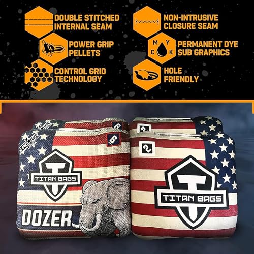 WGC Titan Bags Dozer ACL Cornhole Bags 'Merica' Set of 4 - Speed 2/6