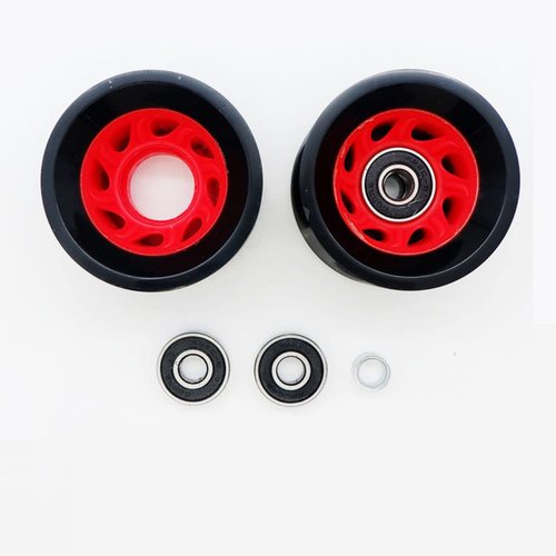SzBlaZe 8 Pack 58mmx39mm Roller Skate Wheels 95A Quad Skate Wheels with Bearings for Outdoor Double Row Skating or Skateboard Accessories (Balck)