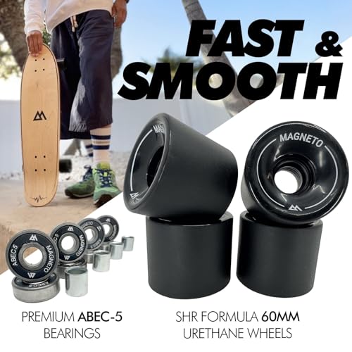 Magneto Mini Cruiser Skateboard Heart Beat - Portable Double Kicktails for Kids & Adults