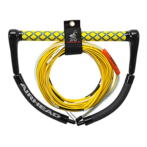 Airhead Dyneema Wakeboard Rope & Handle Set - Yellow, 75ft, No Stretch, 1700 lb Break Strength