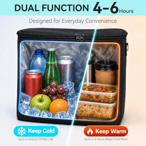 Tall Folding Camping Chair with Cooler Bag, Gel Cushion & Footrest - Heavy Duty Portable Outdoor Seat for Adults