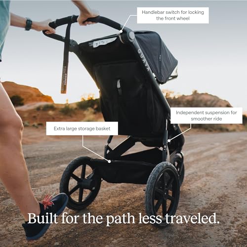 Guava Roam All-Terrain Jogging Stroller with Compact Fold & 3D Nesting Technology