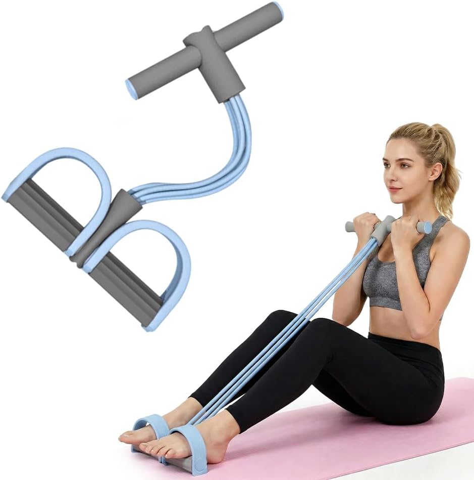 Skiennix Pedal Resistance Bands - Upgrade Elastic Yoga Bands with Handles for Full-Body Training