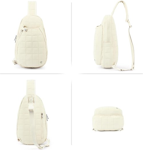 CLUCI Pickleball Bag for Women, Quilted Crossbody Bags for Women Men, Puffer Travel Sling Bag