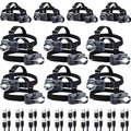 KunHe 20-Pack Rechargeable LED Headlamps 333 Lumens, Waterproof, 150M Beam, 3 Modes