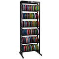 Black MVP Disc Sports Disc Storage Rack - 6 Shelf Heavy-Duty Disc Organizer